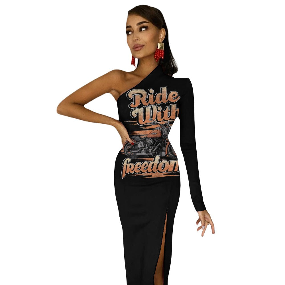 💥Ride With FREEDOM Half Sleeve Slit Dress By Passion Secrète