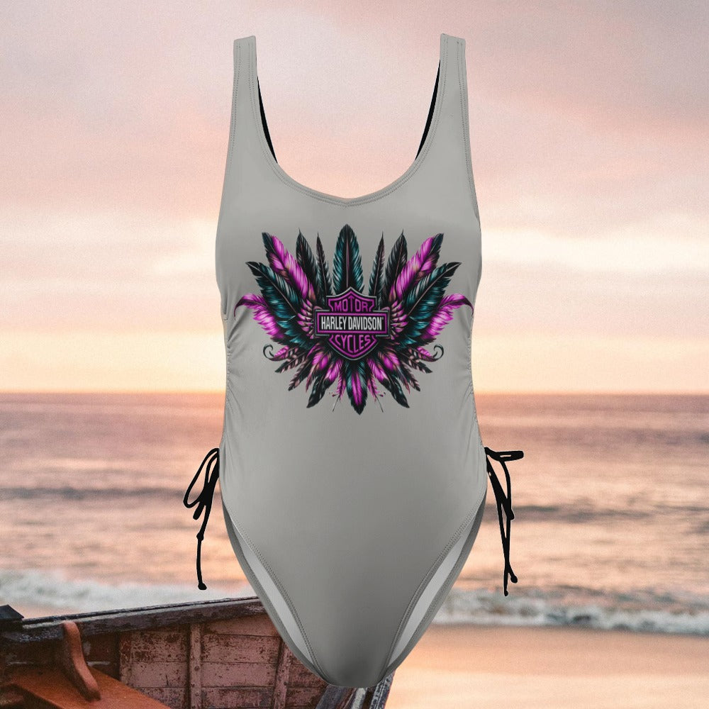 💥Harley Ladies Polka Dot One Piece Swimsuit print by Passion Secrète