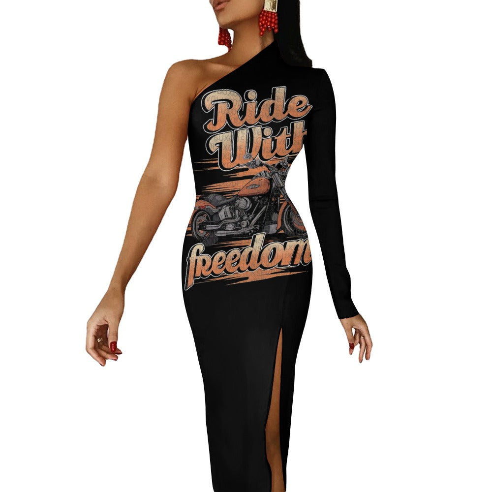 💥Ride With FREEDOM Half Sleeve Slit Dress By Passion Secrète