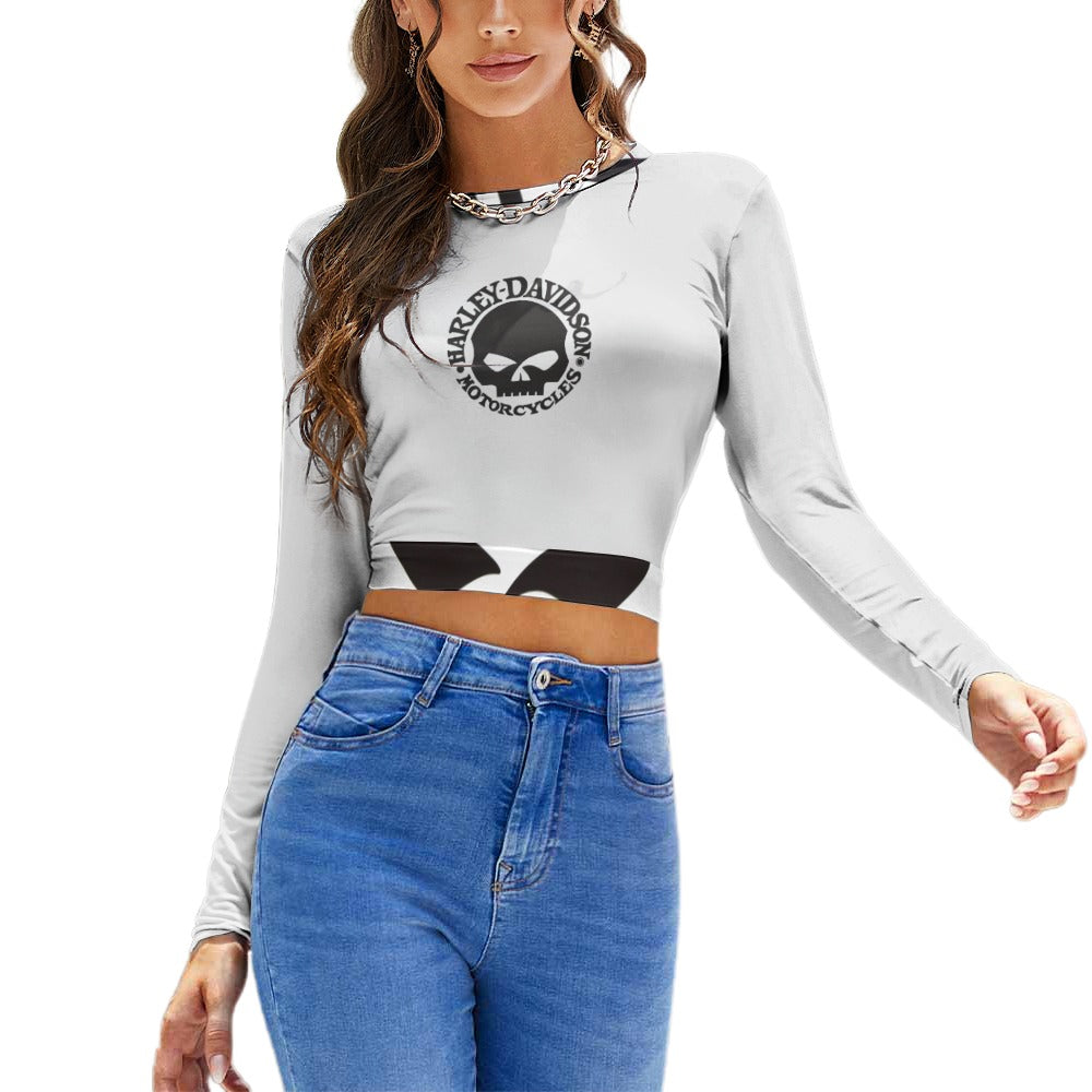 T-Shirt Harley Backless for Women Print by Passion Secrète