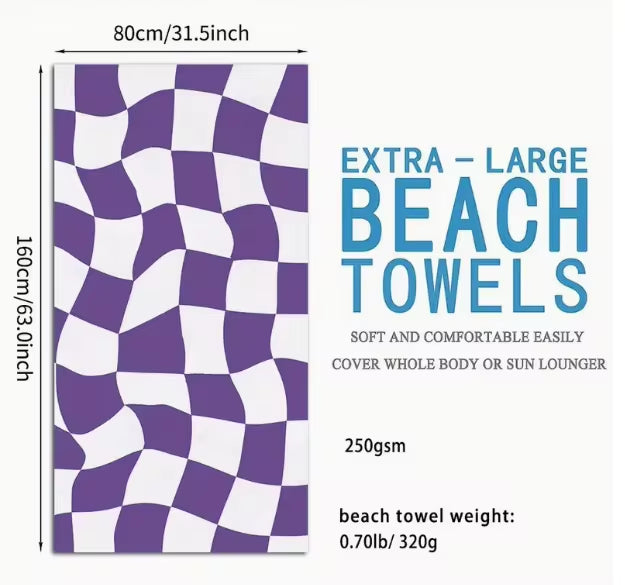 Customized beach towels super absorbent swimming towels personalized with your name