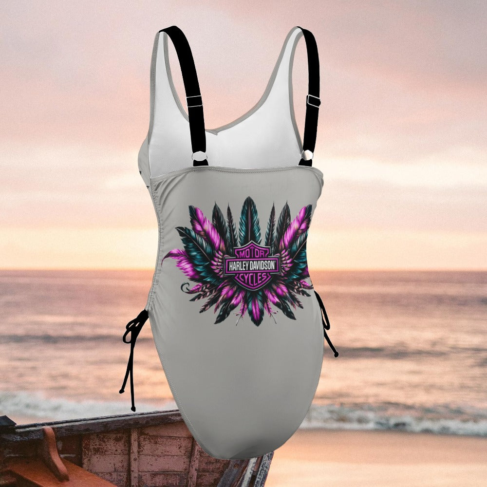 💥Harley Ladies Polka Dot One Piece Swimsuit print by Passion Secrète