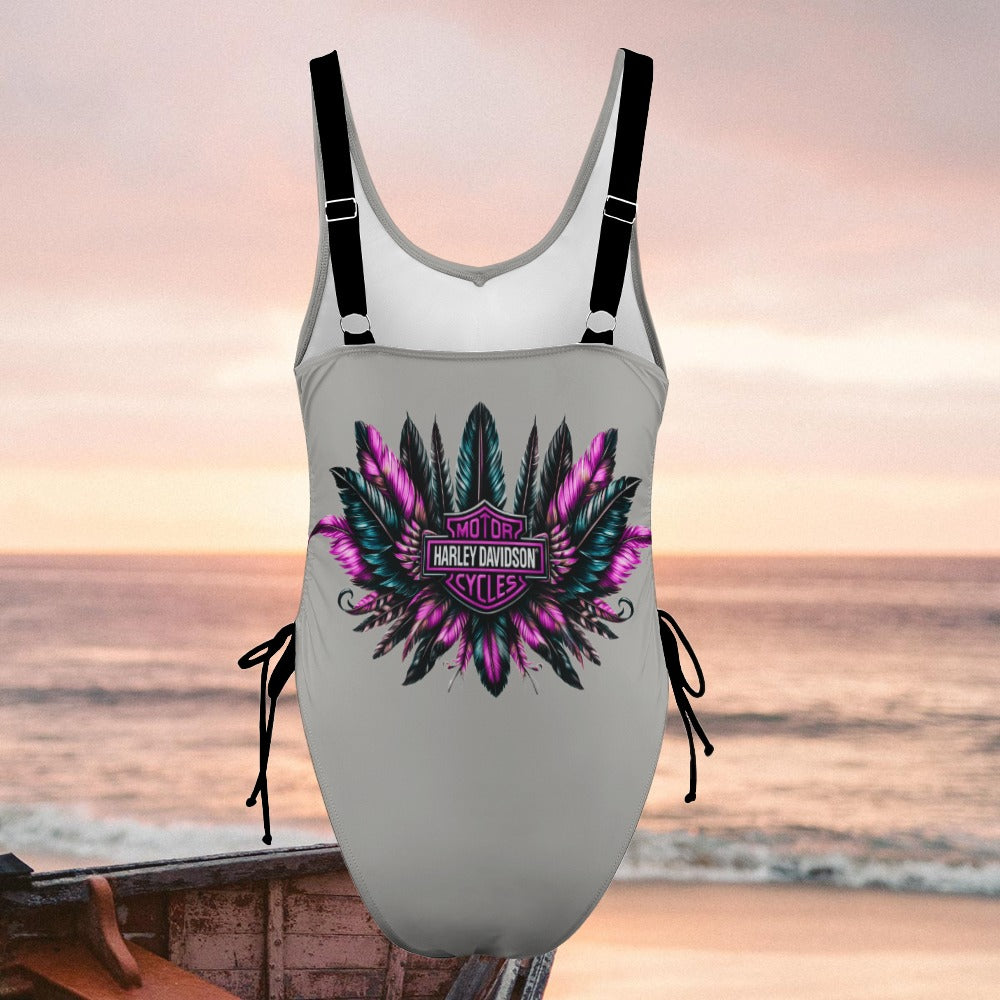 💥Harley Ladies Polka Dot One Piece Swimsuit print by Passion Secrète