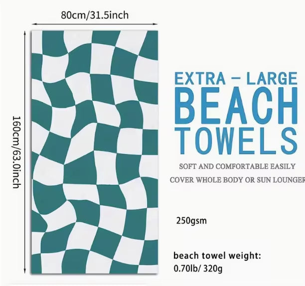 Customized beach towels super absorbent swimming towels personalized with your name