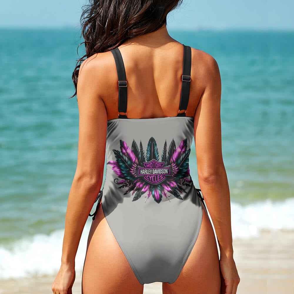 💥Harley Ladies Polka Dot One Piece Swimsuit print by Passion Secrète