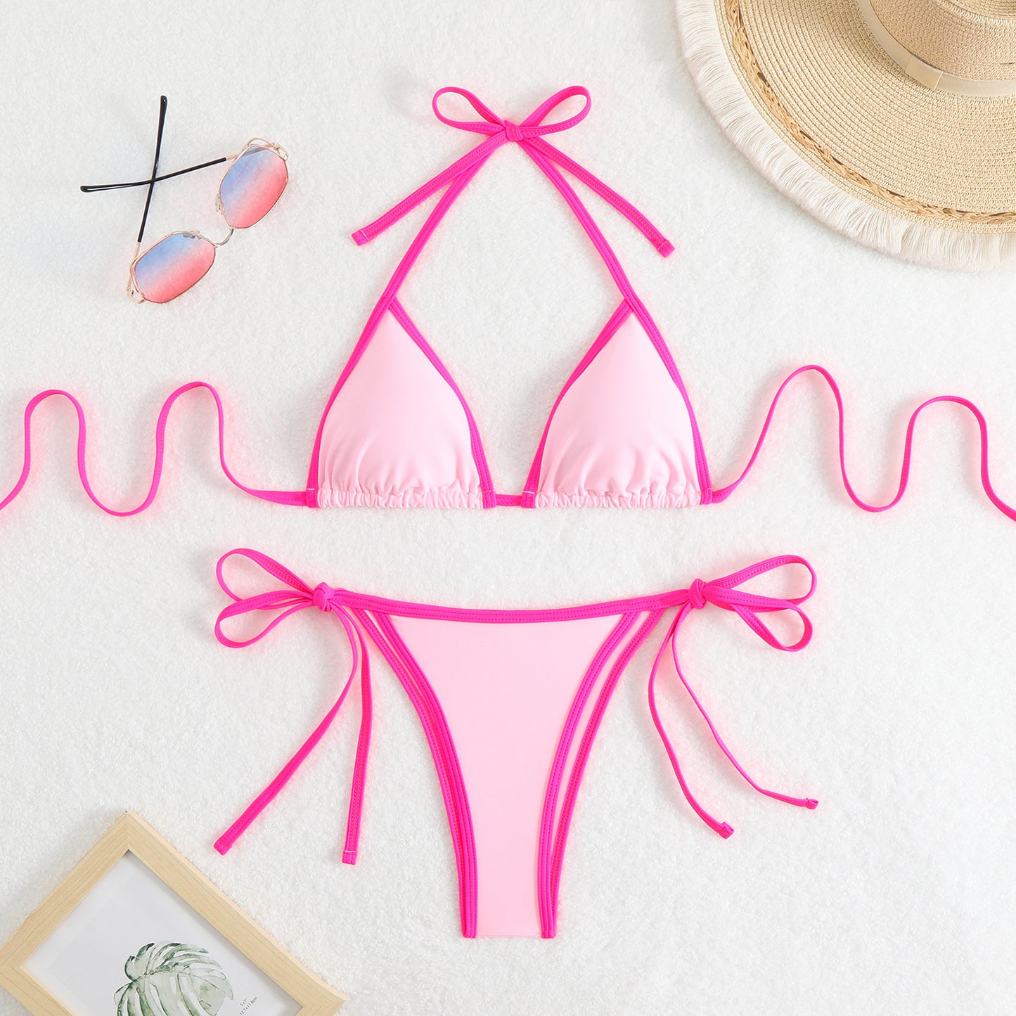 Bikini Nylon solid color women