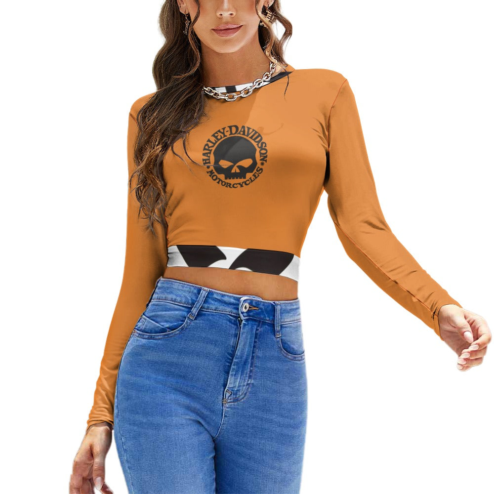 T-Shirt Harley Backless for Women Print by Passion Secrète