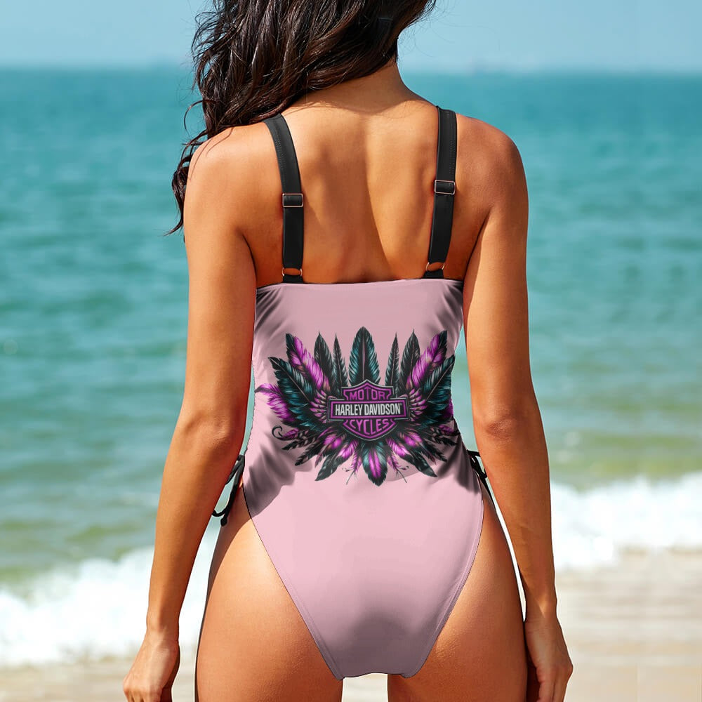 💥Harley Ladies Polka Dot One Piece Swimsuit print by Passion Secrète