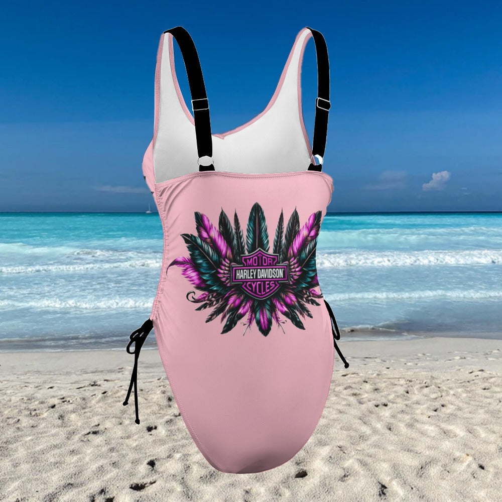💥Harley Ladies Polka Dot One Piece Swimsuit print by Passion Secrète